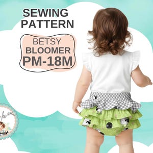 Patrón de costura en PDF para cubrepañal con volantes. Cubrepañal. Regalo para baby shower. Descarga digital instantánea. Betsy