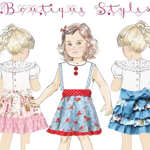Girls Strip Skirt PDF Sewing Pattern. Toddler & Girls sizes, Digital Instant Download. Sara image 9