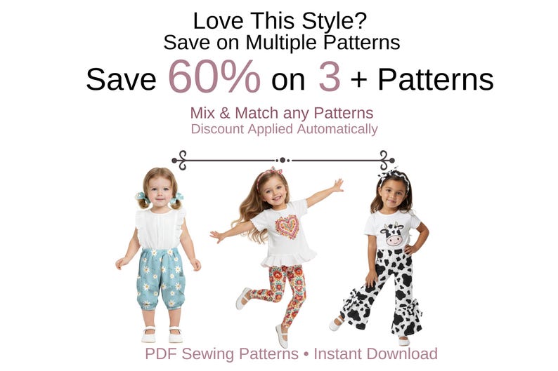 Cartamodello per pantaloni, pantaloncini, pigiama e pantaloni da casa per bambini. Progetto di cucito fai-da-te per bambini piccoli. Download immediato in formato PDF. Trevor immagine 2