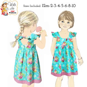 Girls Summer Sundress PDF Sewing Pattern & Top Pattern. Sweet Flower Girl Dress. Instant Digital Download.  Sadie