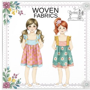 Girls Flutter Sleeve Open Back Sundress PDF Sewing Pattern. Simple, Ruffle and Band Hem Options. Toddler sizes. Instant Download, Willow image 7