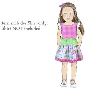 Girls Strip Skirt PDF Sewing Pattern. Toddler & Girls sizes, Digital Instant Download. Sara image 3