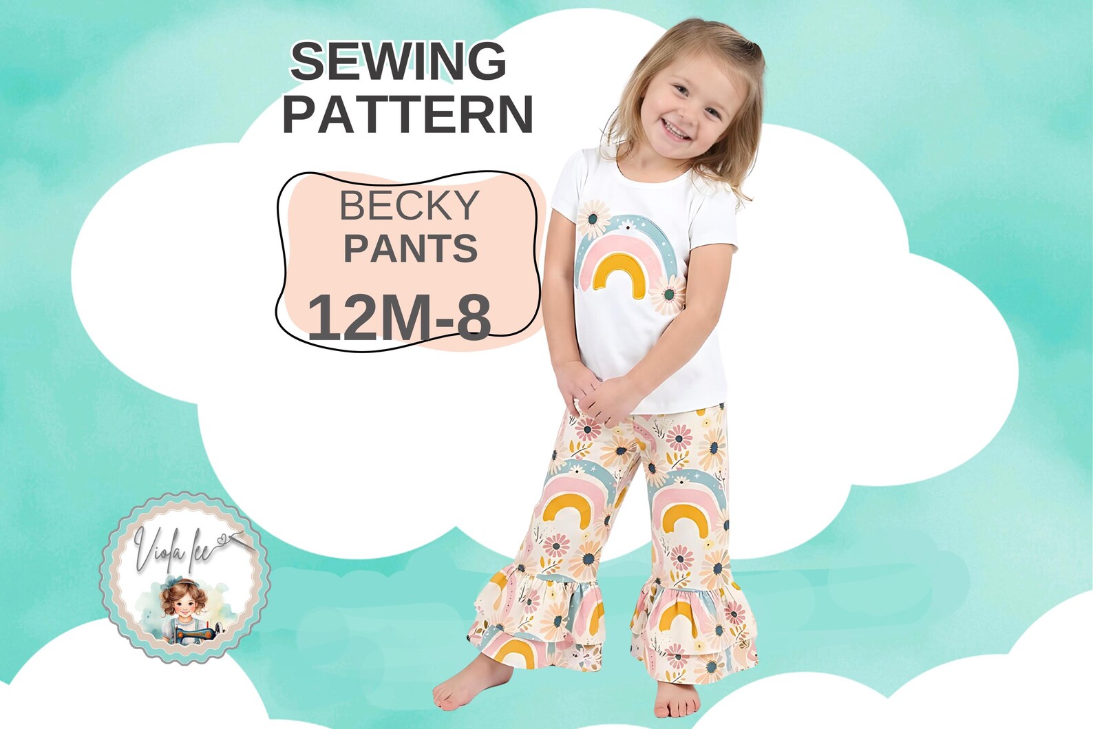Girl's Ruffle Pants PDF Sewing Pattern. Make With Single or Double ...