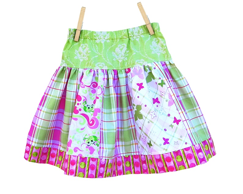 Girls Strip Skirt PDF Sewing Pattern. Toddler & Girls sizes, Digital Instant Download. Sara image 5