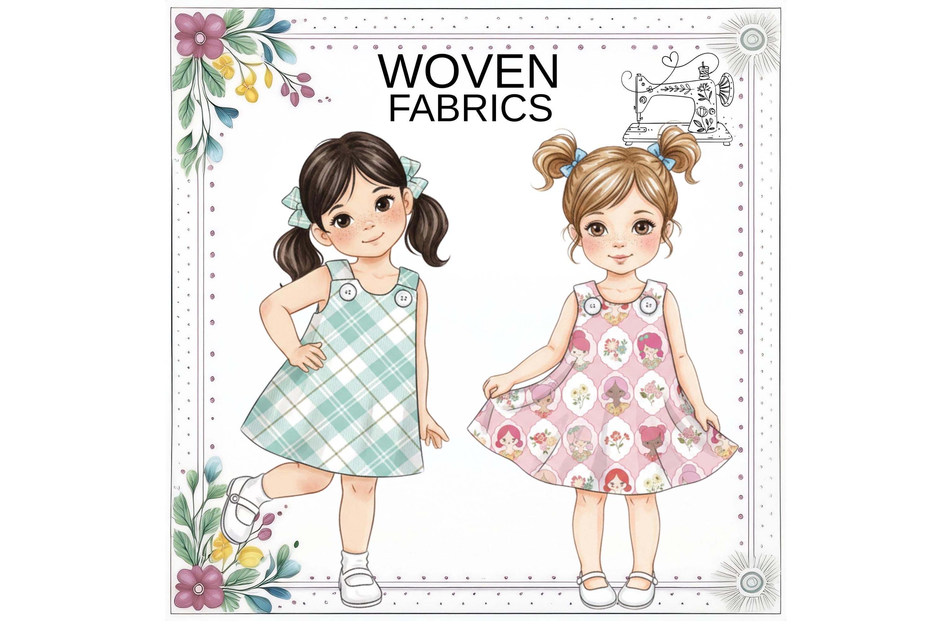 Girls Classic A-line Dress/jumper PDF Sewing Pattern. Ruffle Hem Version.  Sizes 6M-5. Instant Download. Joleen - Etsy