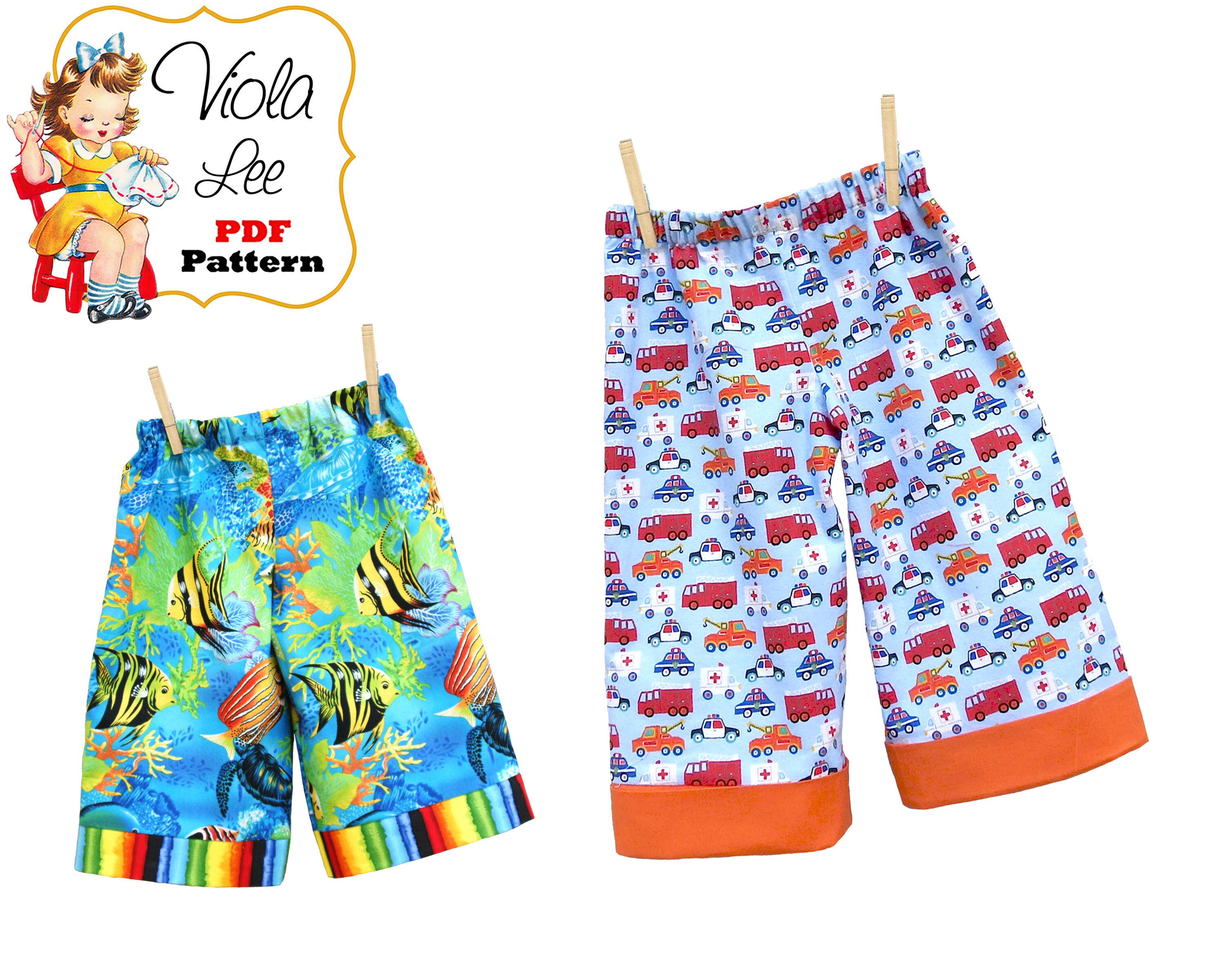 Boys Pants Pattern Toddler Pants Pattern PDF Lounge Pajama Etsy