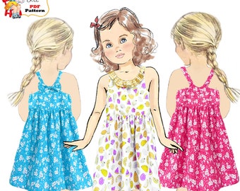 Summer Sun Dress & Top PDF Sewing Pattern. Instant Download. Marnie