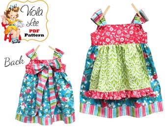 Girls Apron Knot Dress Pattern. Girls Jumper Pattern. Toddler Dress Pattern, Girls Dress Pattern. pdf Pattern. Girl's Sewing Pattern Josie