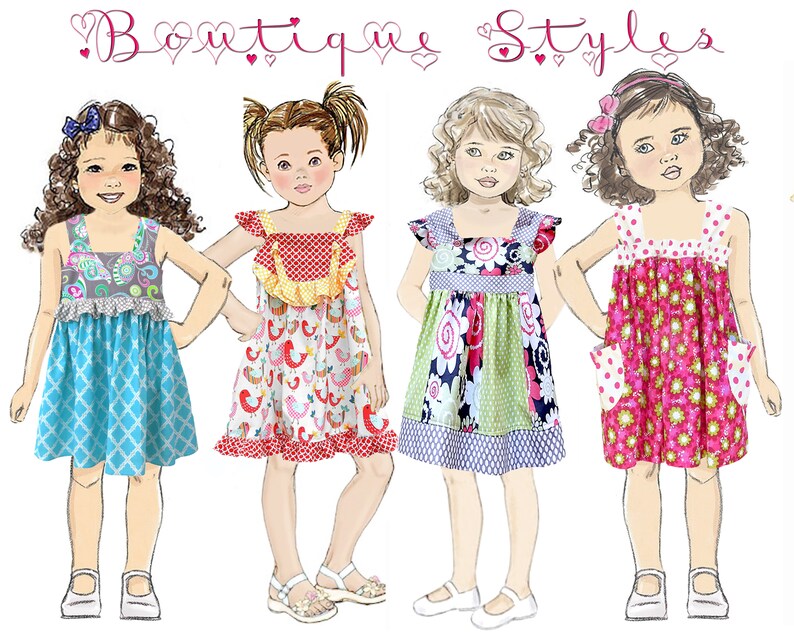 Girls Dress & Top PDF Sewing Pattern. Digital Instant Download. Zoe image 7