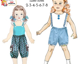 Girls Pants & Shorts Pattern. PDF Digital Instant Download Sewing Pattern.  Mattie