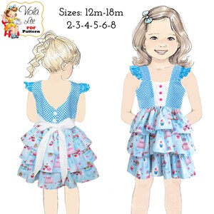 Sweet Party Dress PDF Sewing Pattern.  Digital Instant Download. Caroline