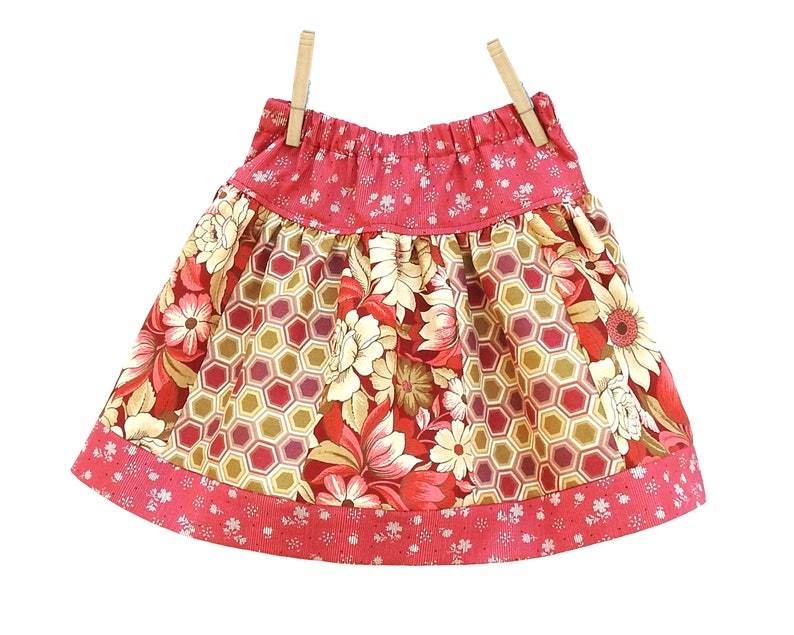 Girls Strip Skirt PDF Sewing Pattern. Toddler & Girls sizes, Digital Instant Download. Sara image 6