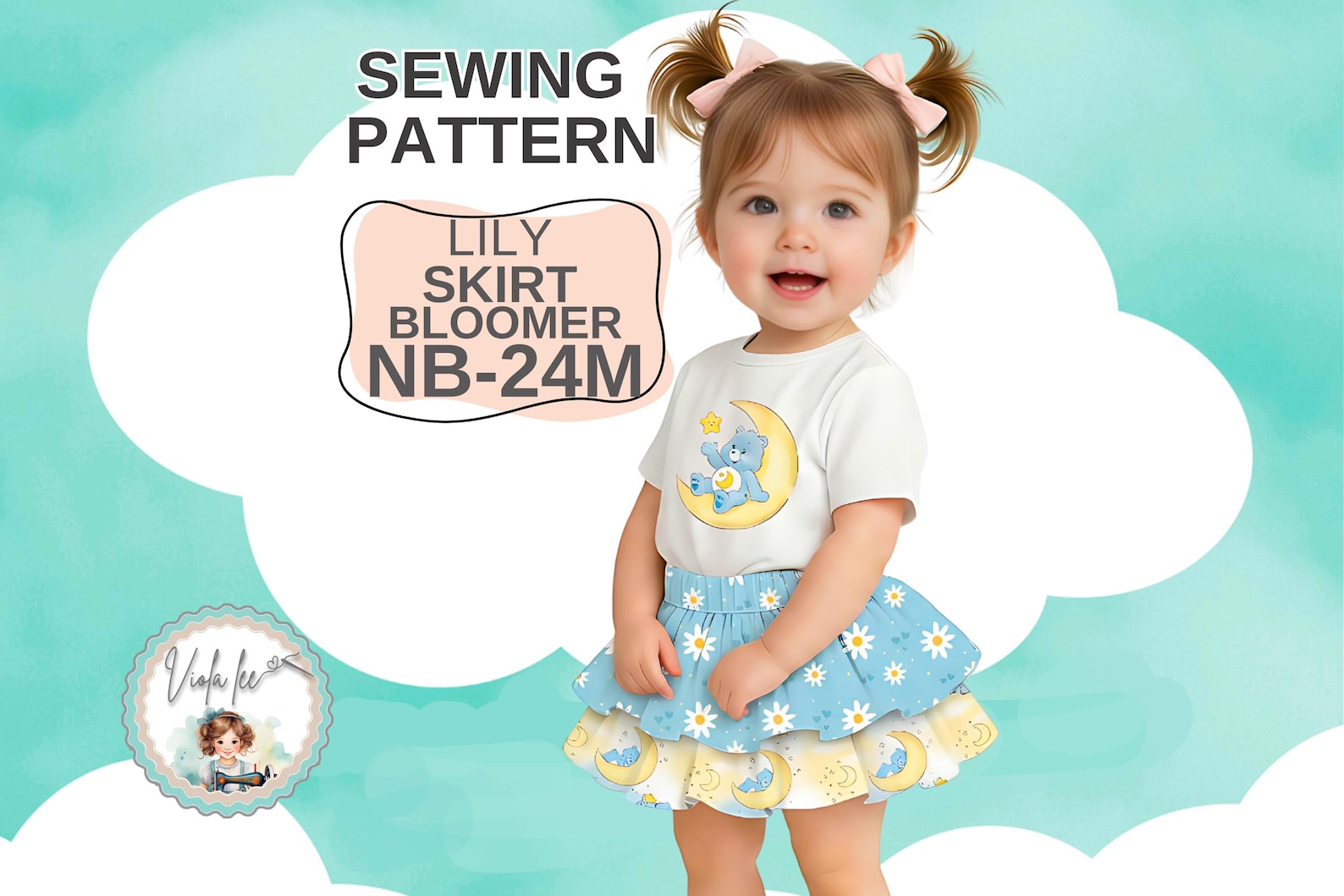 Infant Ruffled Skirt With Attached Bloomers Sewing Pattern. Infant ...