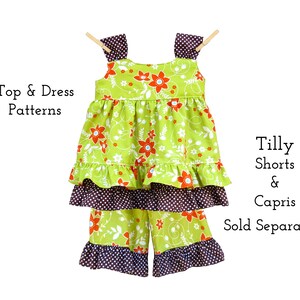 Girls Dress & Top PDF Sewing Pattern. Digital Instant Download. Zoe image 3