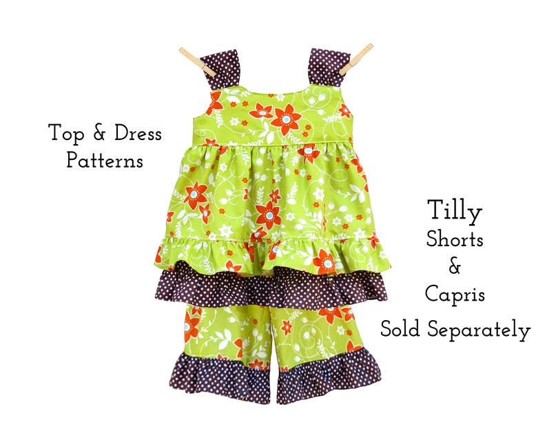 Girls Dress & Top PDF Sewing Pattern. Digital Instant Download. Zoe image 3