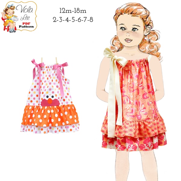 Girls Pillowcase Dress PDF Sewing Pattern. Instant Digital Download. Penelope