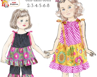 Easy Summer Top & Dress Sewing Pattern.  PDF Digital Instant Download. Darcey. Try a Viola Lee Pattern