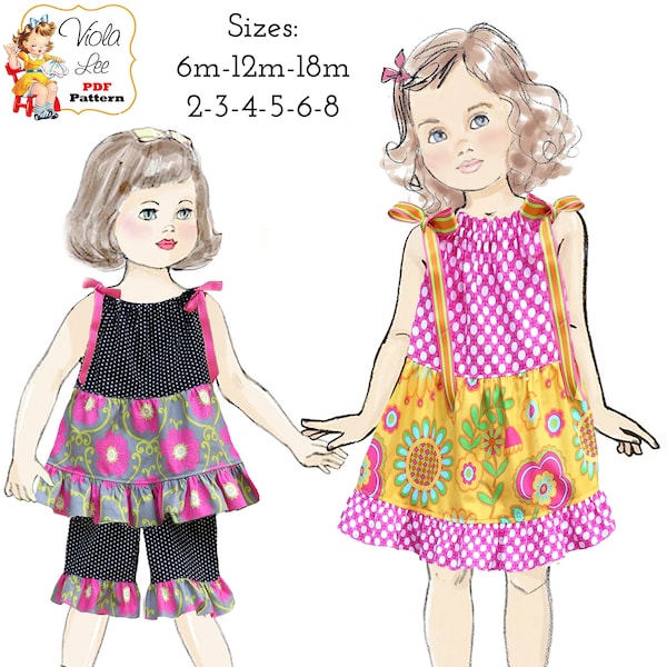 Easy Summer Top & Dress Sewing Pattern.  PDF Digital Instant Download. Darcey. Try a Viola Lee Pattern