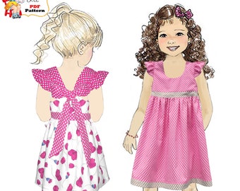 Girls Party Dress-Top pdf Sewing Pattern. Instant Download. Danie