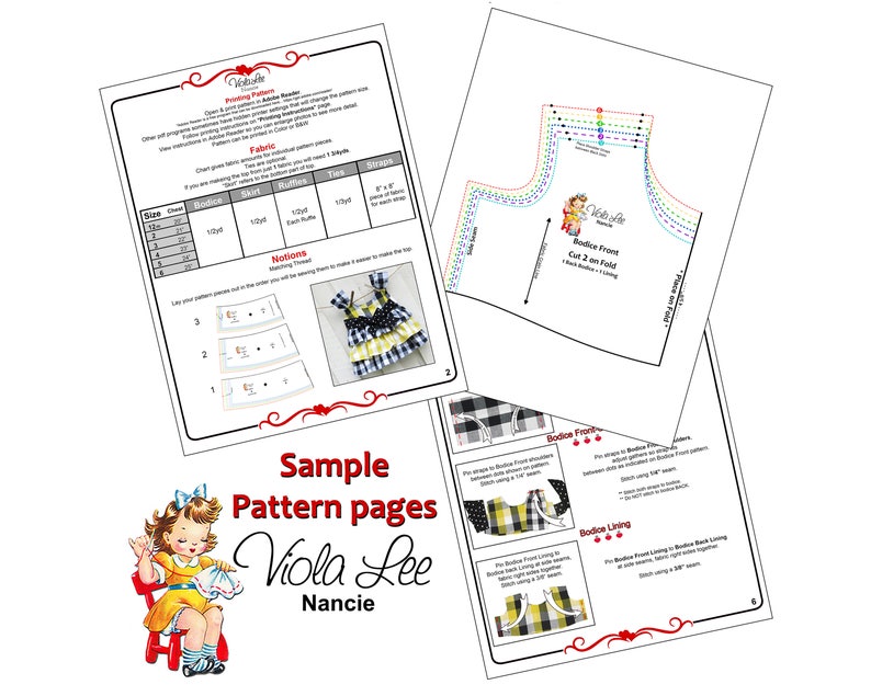 Girls Layered Ruffled Summer Top PDF Sewing Pattern. Instant Download. Nancie image 5