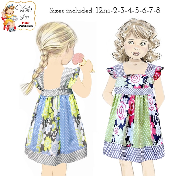 Summer Dress-Top PDF Sewing Pattern, or Cute TOP to wear with Pants. Instant Download. Jodie