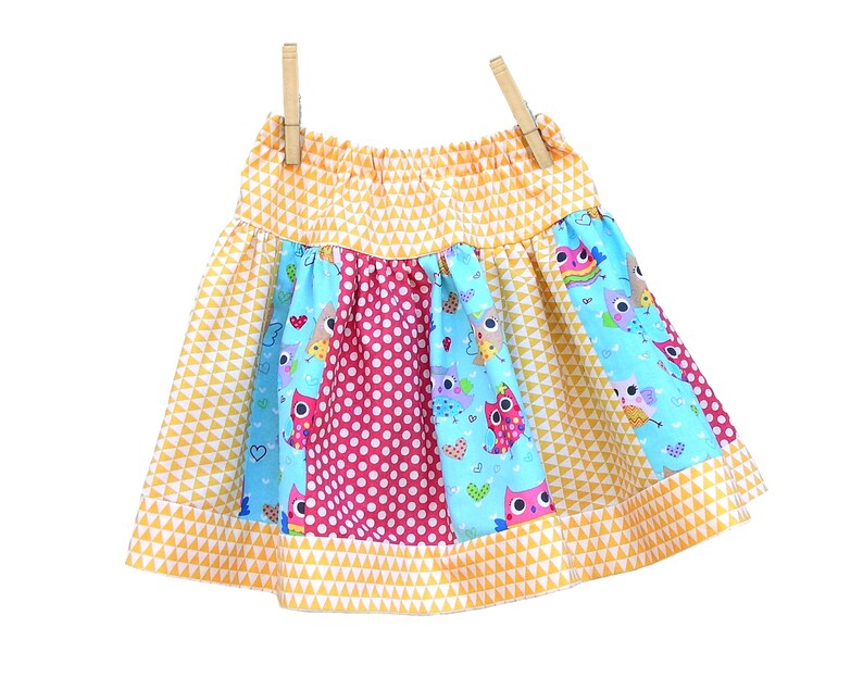 Girls Strip Skirt PDF Sewing Pattern. Toddler & Girls sizes, Digital Instant Download. Sara image 4