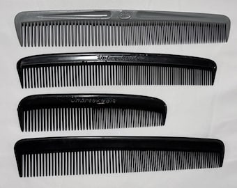 VINTAGE Comb Lot UNBREAKABLE, Goody & Misc Lot of 4 Men's Hair Combs