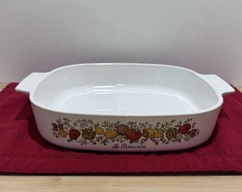 Corning Ware Spice of Life "Le Romarin" Casserole Dish A-10-B 1970s Bottom Stamp