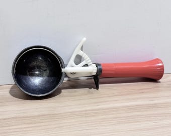 VTG Ice Cream Scoop Bonny Prod Co NY Orange Plastic Handle Bonny Products Works