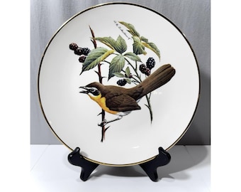 Avon Yellow Breasted Chat North American Songbird Plate Don Eckelberry Design