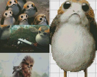 Porgs Party Pack!!!! 5 Porg Cross Stitch Patterns!