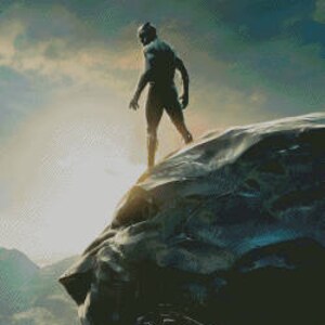 Black Panther Poster Cross Stitch Pattern