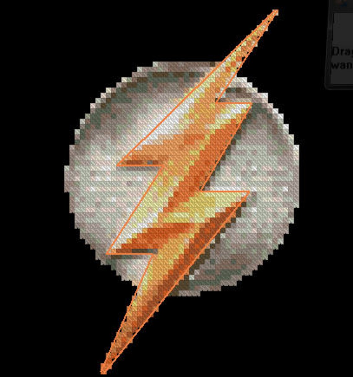 Flash Logo Pattern Flash Logo Cross Stitch Pattern - EASY PATTERN - Etsy