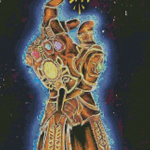 Infinity Gauntlet Snap Cross Stitch Pattern