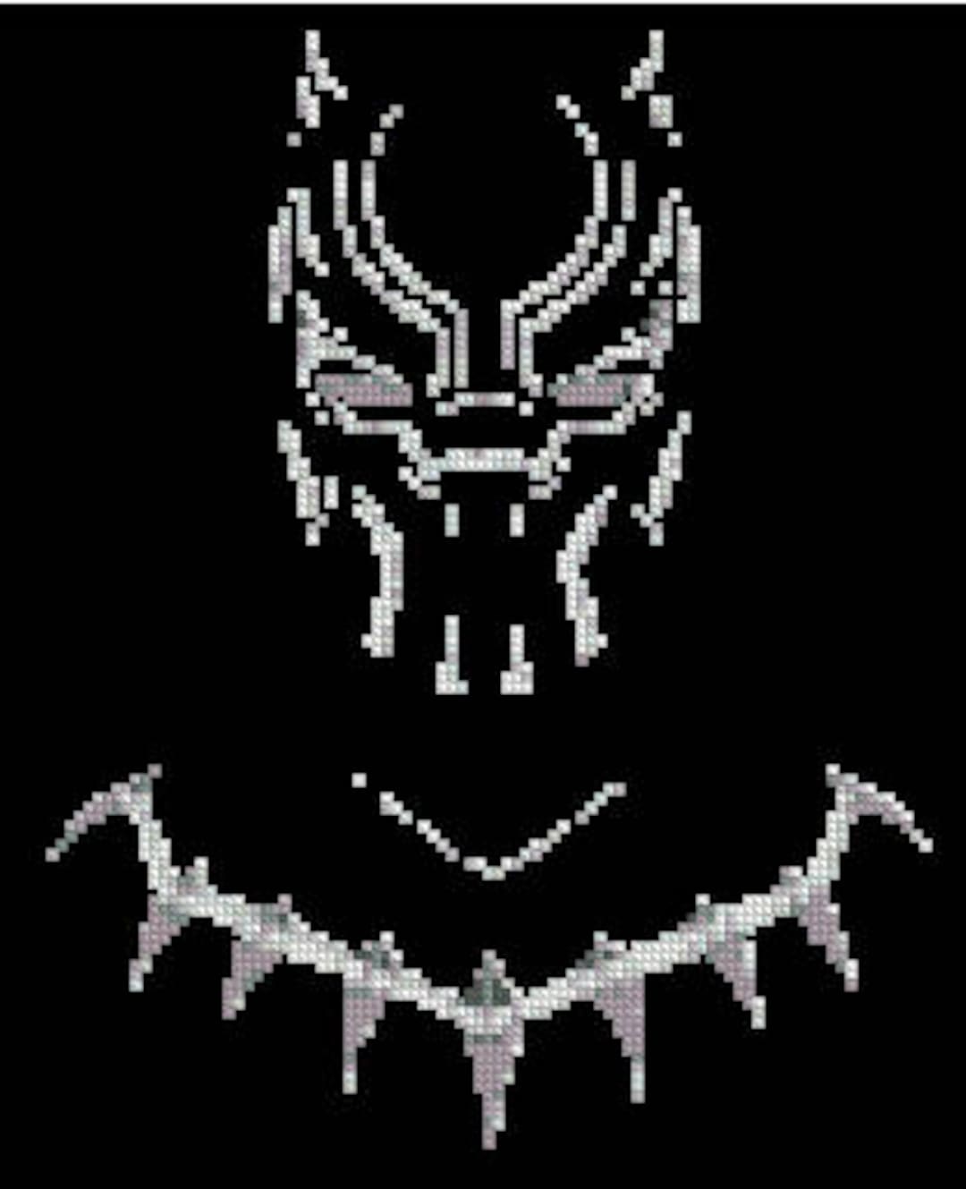 Simple Black Panther Cross Stitch Pattern - VERY EASY PATTERN - Etsy