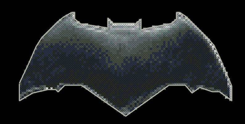 EASY PATTERN Batman Logo Cross Stitch Pattern