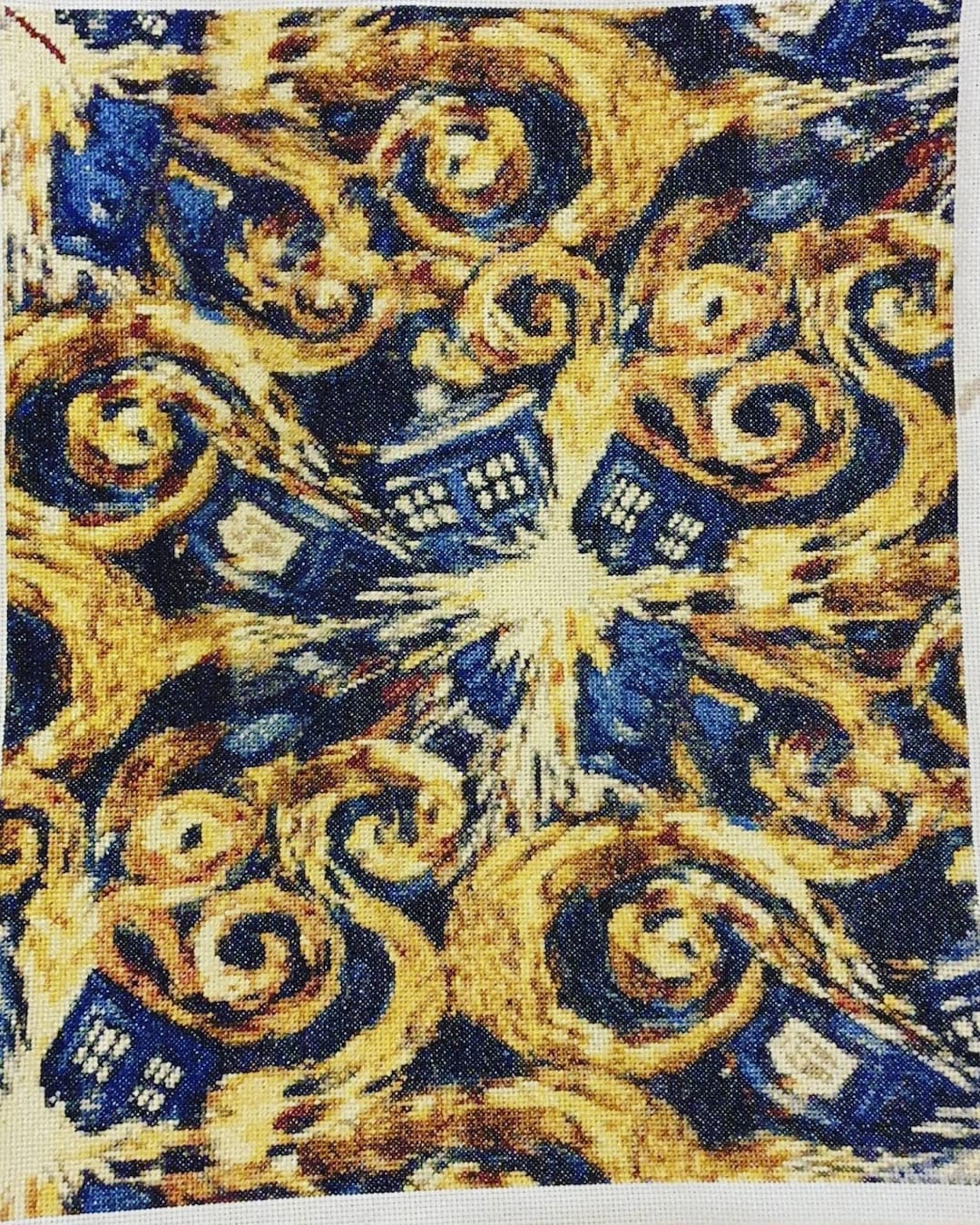 Doctor Who Exploding Tardis Van Gogh Cross Stitch Pattern - Etsy