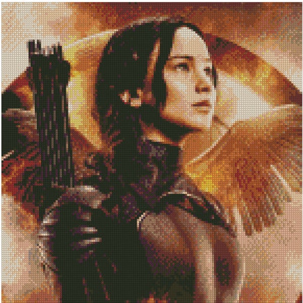 Motif de point de croix Mockingjay Katniss