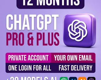 ChatGPT Pro & Plus-abonnement van 12 maanden | Privéaccount | Directe toegang