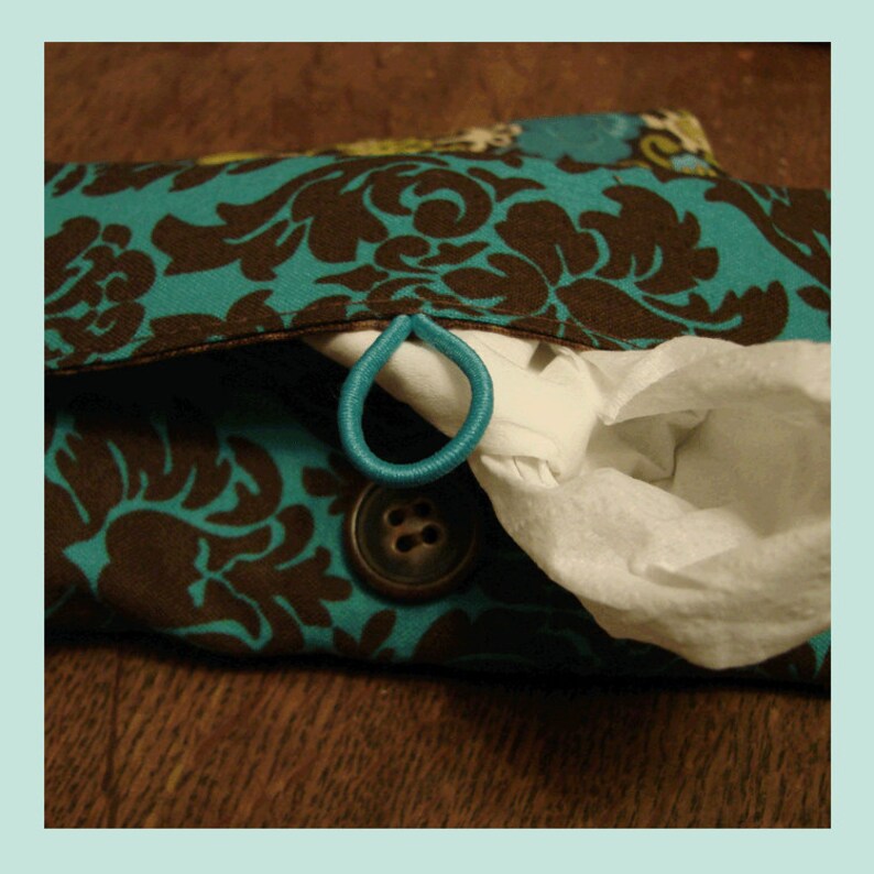 Fabric Kleenex Holder with button closure Sewing Pattern Etsy