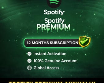 Spotify Premium Activation Service | 12 Months Subscription Setup | Personal Account Upgrade | Music Streaming Premium Access |Fast Delivery