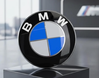 Genuine BMW Roundel 82mm Hood or Trunk Emblem logo roundel badge - 51148132375 (51-14-8-132-375)