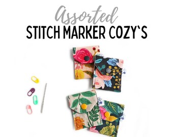 Stitch Marker Cozy, Progress Keeper case, knitting Needle Cozy, Cases and Cozies, handmade by Dubbele Dutch Crafts