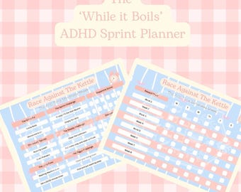 ADHD Daily Chore Planner, Digital, Executive Dysfunction, Habit Tracker, Printable Cleaning Checklist, Dopamine Tracker, Time Blindness.