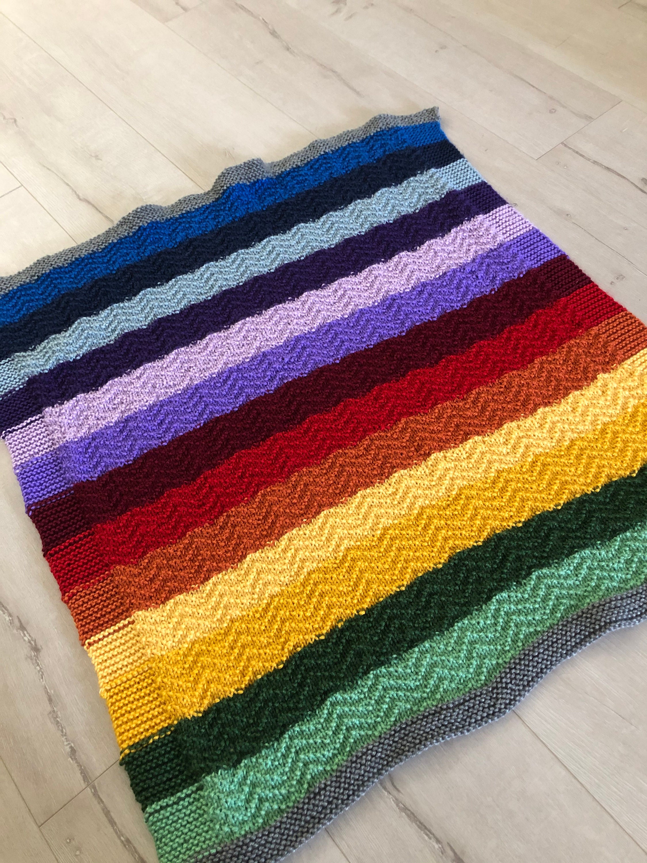 レインボーベビーブランケット - Etsy 日本