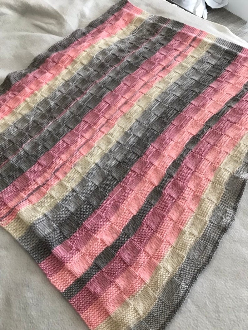 etsy knitted baby blankets