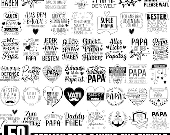Deutsch Plotter Papa dafür, Vatertagsgeschenk, Die Beste Papa dafür, Vatertagsgeschenk, Plotterdatei für Familie und Papa für Cricut