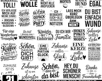 Slogan SVG, Sprüche svg, Deutscher positiver Spruch, Kerzenetiketten, Geschenkanhänger, Home Decor, Freundschaft & Familie Sprüche, Plotterdatei, Für Cricut