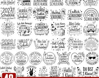 German Plotter File School Enrollment Svg, Schulkind 2027 Svg, German Schulkind Svg, School Start Saying, German Svg For Cricut, Silhouette