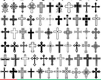 Christliches Kreuz SVG-Bundle, Kruzifix, Kreuz Clipart, Kreuz Vektor, Kreuz Laser SVG Png, Distressed & Grunge Styles, SVG Basic Kreuz